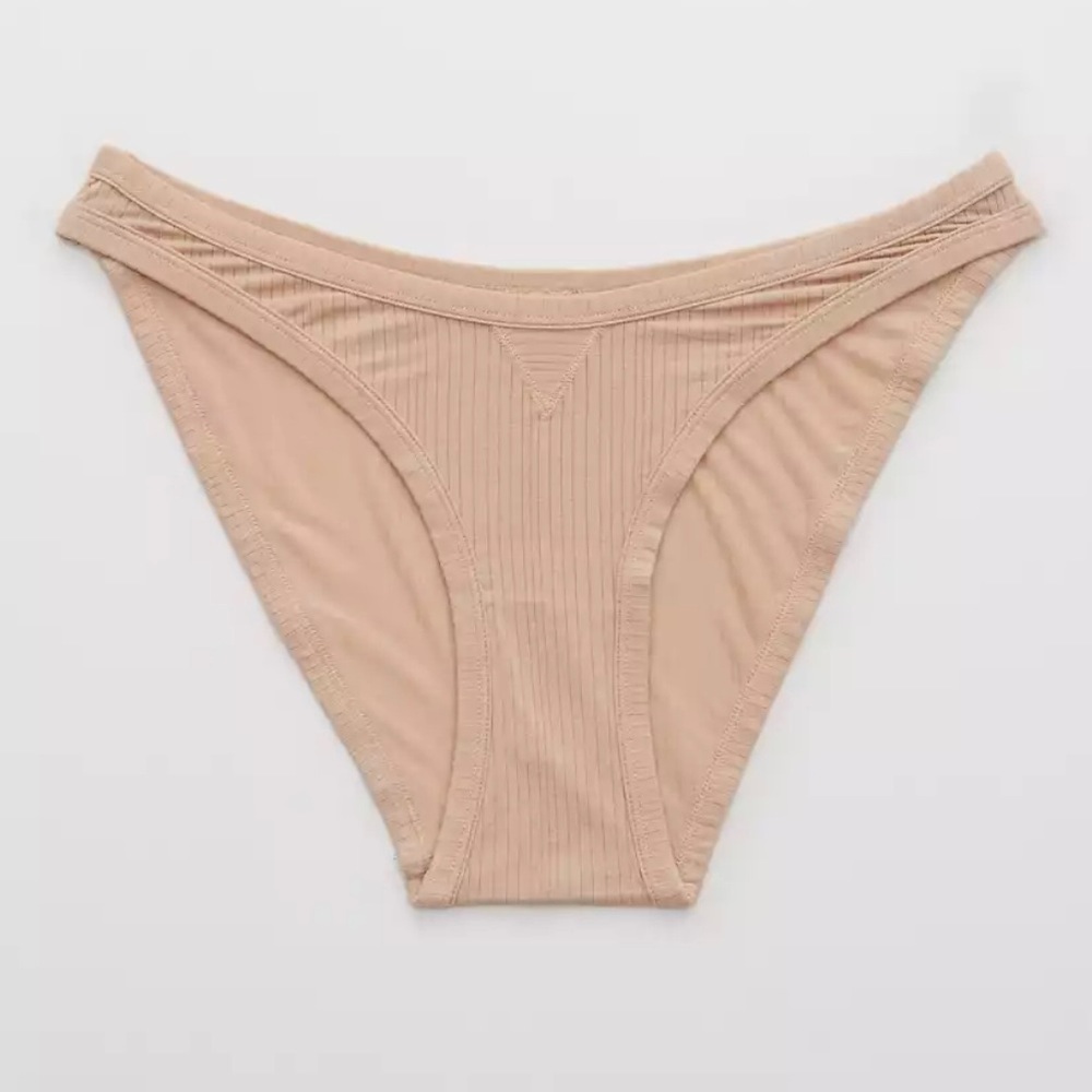 Aerie Size XL Sands Modal Ribbed Bikini Style High Cut Leg Underwear